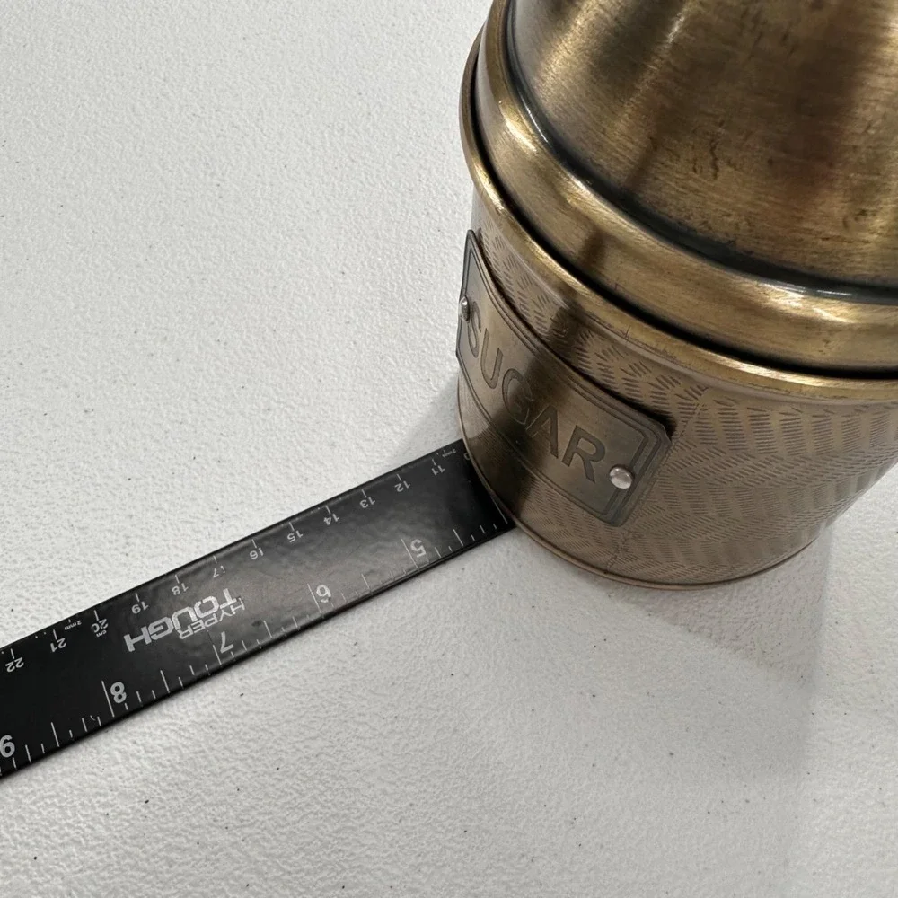 Brass‎ Sugar Canister With Lid 6.5